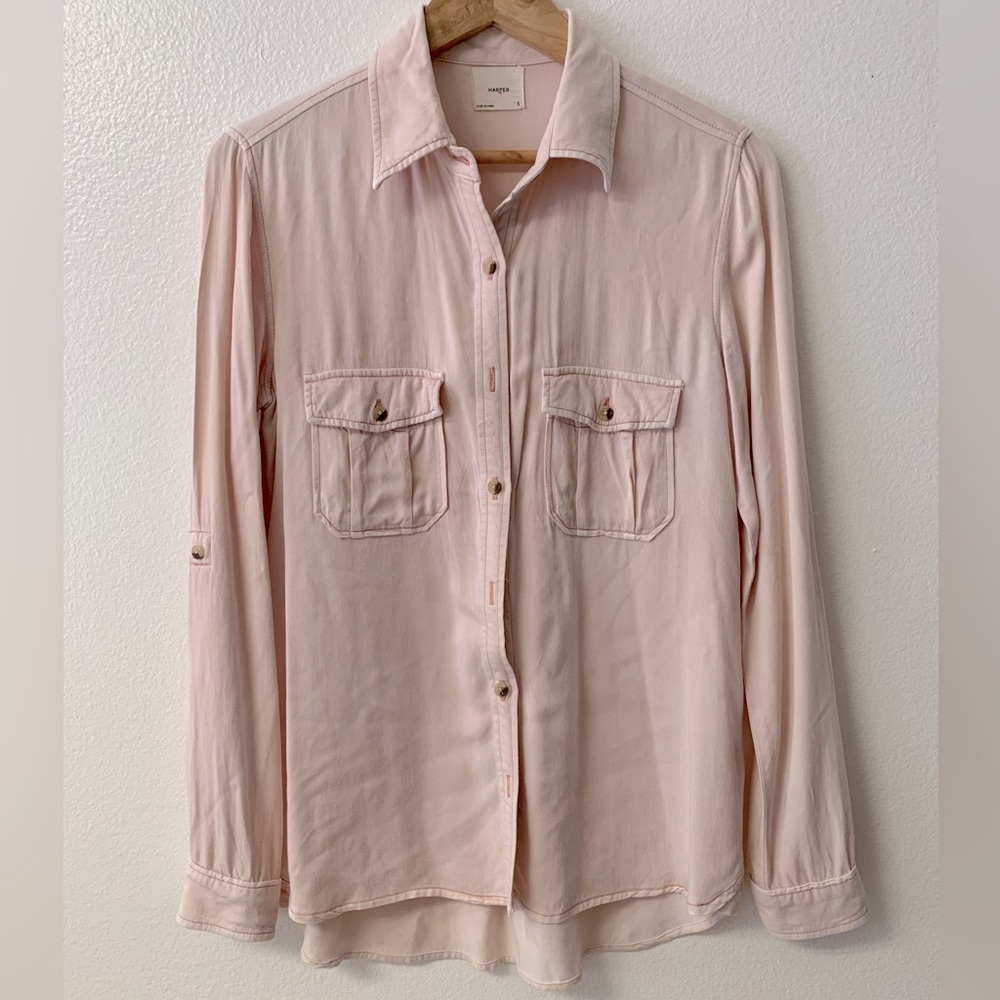 Light pink chambray shirt